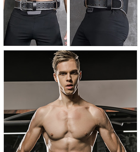 Title 12, Koeienhuid fitnessriem voor rugondersteuning en...
