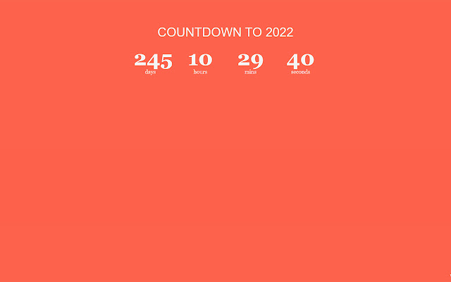 How days until 2022