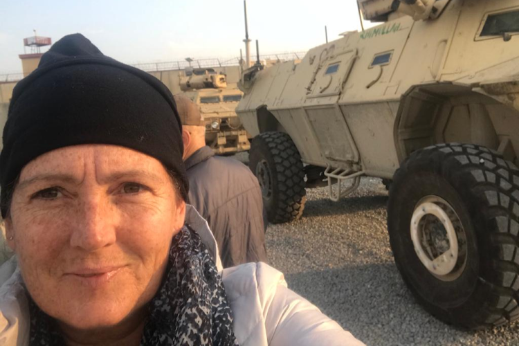 SA journalist Kathy Whitehead in Kabul in 2020.