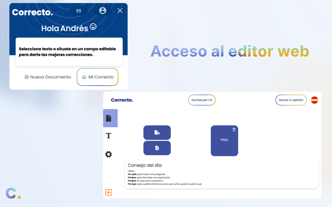 Correcto - Herramienta de escritura Preview image 4