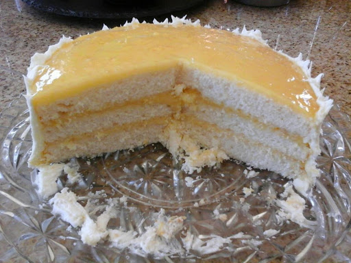 This 3 layer white cake with Lemon Curd is simply divine!