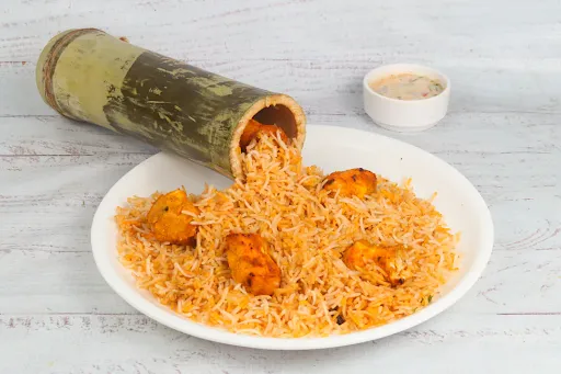 Bamboo Chicken Tikka Biryani