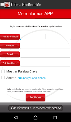 MetroAlarmas APP