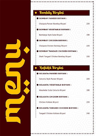 Biryani Daawat menu 2