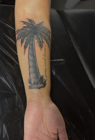 Small Palm Tree Tattoo