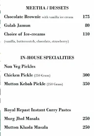 Royal Repast menu 7