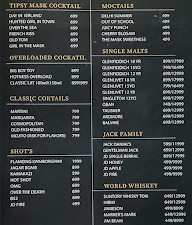 Mask Club & Bar menu 1