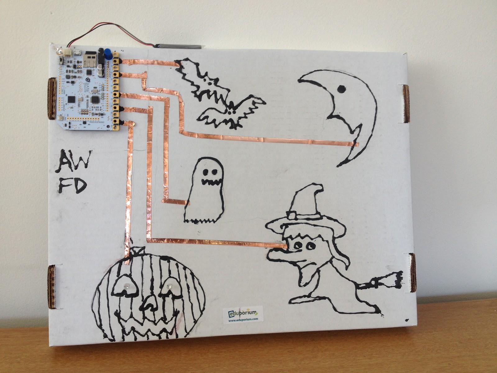 a STEAM project made with bare conductive electric paint