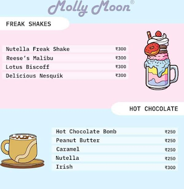 Molly Moon Dessert Bar menu 