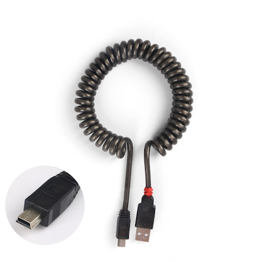 Title 5, USB Spiral Mechanical Keyboard Data Cable. Secu...