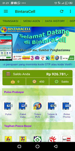 BINTARACELL  Agen Pulsa, Paket Data, PPOB Murah