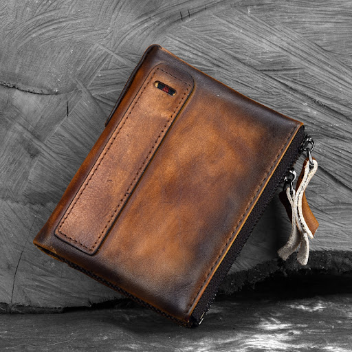 Title 4, Mens large capacity double zipper wallet provi...
