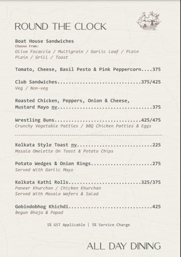 Bridge Bistro Bar menu 