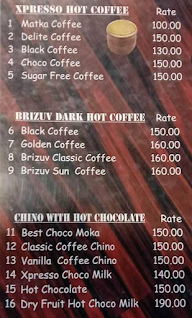 Coffee King menu 1