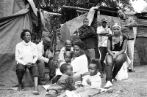 WHAT NOW?: Eleven families have been forced to camp on the road side after being evicted from the farm where some of them have lived for more than 20 years in New Hanover, in the KwaZulu-Natal midlands. 27/10/08. © Sowetan.