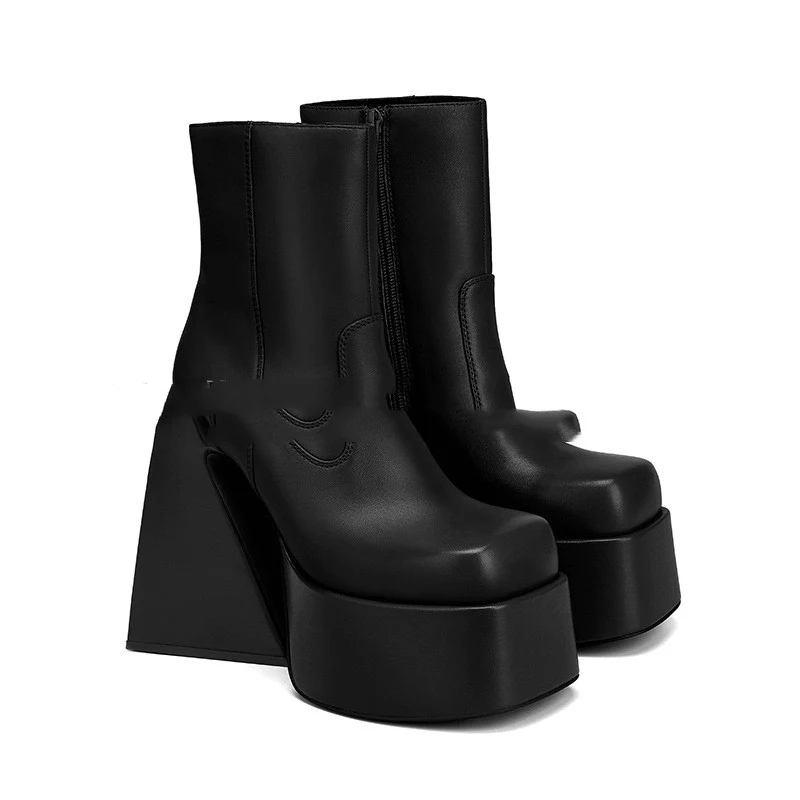 Zapatos de mujer con tacón grueso cuadrado y manga estilo show. Comodidad y estilo en cada paso, ideales para cualquier ocasión con elegancia.