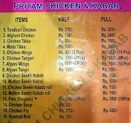 Pritam Chicken And Kabab menu 1