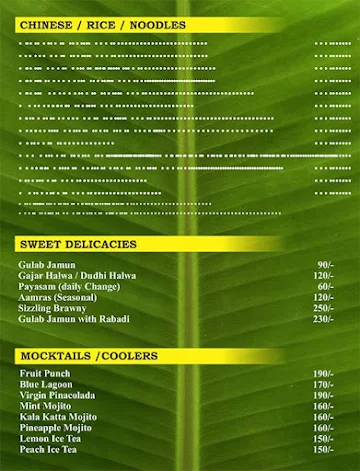 Deepak Only Veg menu 