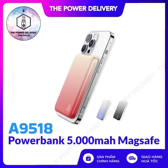 Pin Dự Phòng Không Dây Anker Powercore 5000Mah Magsafe Magetic 5K Mã A9518 - Bảo Hành 6 Tháng