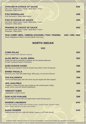 The Roof Top - Yogi Executive menu 