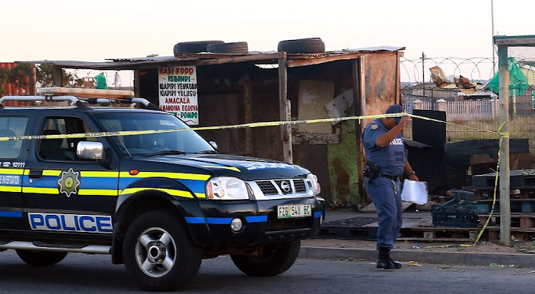 The scene where police detectives were shot at in New Brighton.