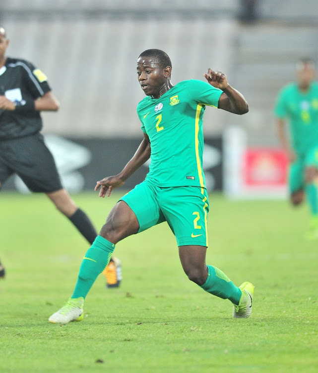 Thabo Cele of South Africa during 2017 Cosafa Castle Cup match between Botswana and South Africa at Moruleng Stadium in Rustenburg on 04 July 2017.