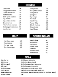 Anand Blessing Food Zone menu 1