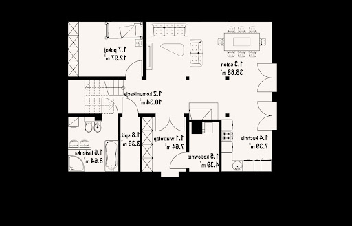 Chmielniki małe 7 dws - Rzut parteru