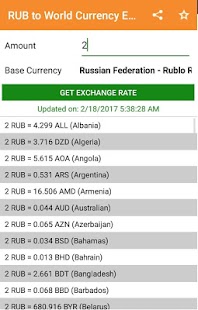 RUB to World CurrencyConverter - náhled