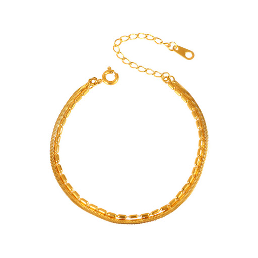 Title 6, Frosty Light Luxury 18k Gold Delicate Bracelet,...