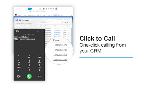 Sime Click to Call One-click calling from your CRM 