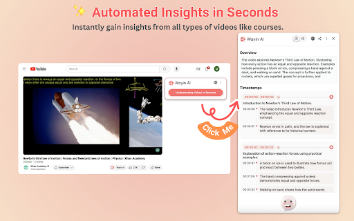 Wayin AI - Understanding Videos in Seconds (YouTube Summarizer & Chat)