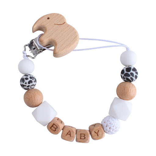 Title 3, Cartoon Animal Beech Pacifier Clip for Babies, ...