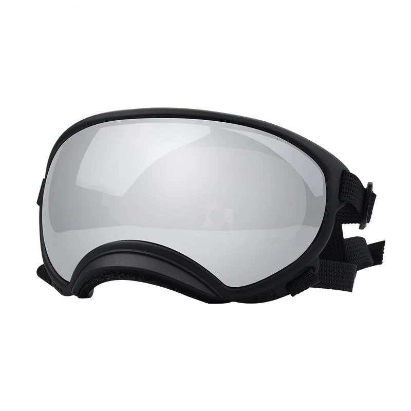 Modische Ski-Sonnenbrille für mittelgroße und große Hunde. Schützen Sie die Augen Ihres Hundes stilvoll vor Sonne, Wind und Schnee.