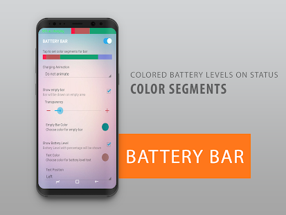 Battery Bar : Energy Bars on Status bar Screenshot