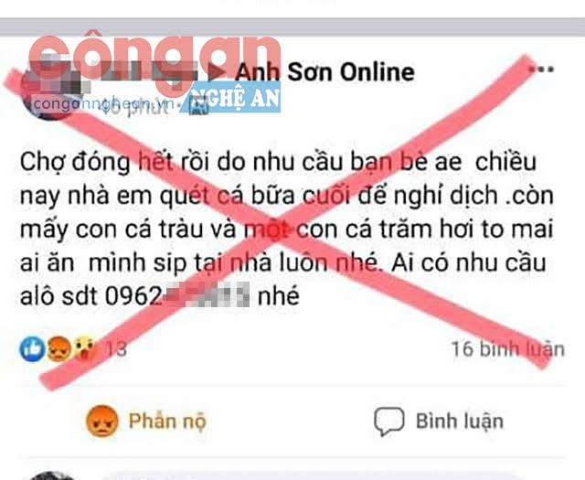 Dòng trạng thái mà cá nhân này đăng tải trên Facebook