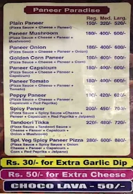 India Flavours Pizza menu 1