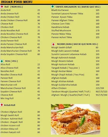 Nawab Kitchen-Hotel Paras menu 