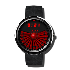 Cyber Red Tech Watch Face