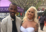 Serge Cabonge with Amber Rose in California. 