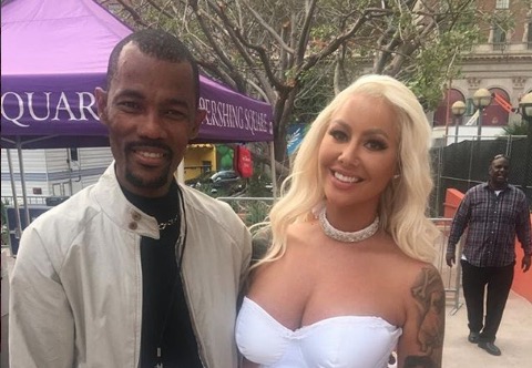 Serge Cabonge with Amber Rose in California.