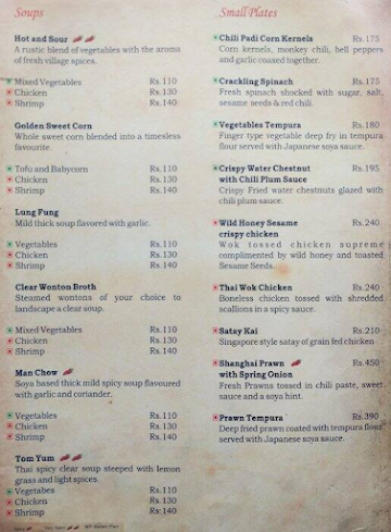 Ginseng menu 