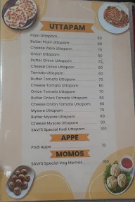 Savi's The Dosa Kitchen menu 3