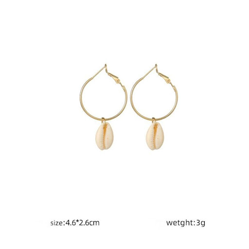 Title 2, Womens Big Ear Ring Shell Ocean Style Simple E...