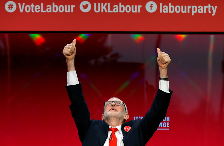 Leader of the Labour Party Jeremy Corbyn at the launch of the party manifesto in Birmingham, the UK, on November 21 2019. Picture: REUTERS/PHIL NOBLE