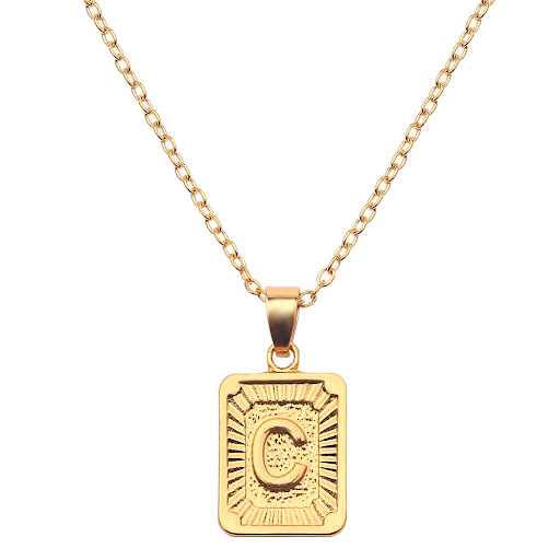 Title 5, English alphabet pendant necklace