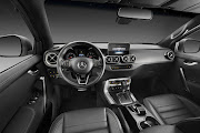 The interior of the Mercedes-Benz x350d.