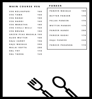 Soul Curry menu 