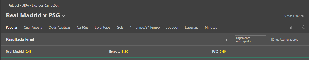 exemplo odds