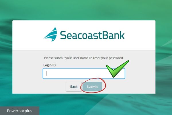 recovery of forgotten password of seacoast bank